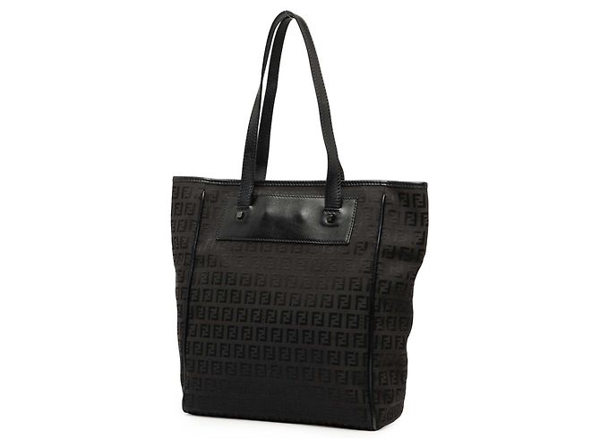 Fendi Braune Zucchino Canvas Tote Dunkelbraun - Ansicht 2