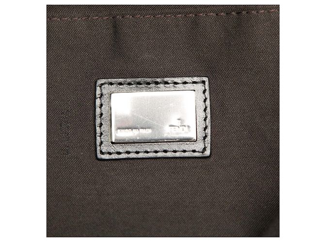 Fendi Braune Zucchino Canvas Tote Dunkelbraun - Ansicht 5