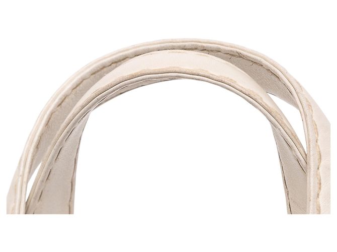 Borsa Chanel in agnello bianco con cucitura selvaggia CC - vista 10