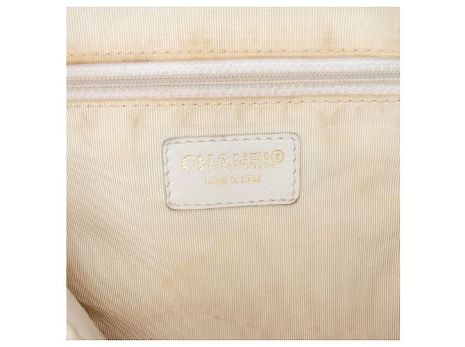 Borsa Chanel in agnello bianco con cucitura selvaggia CC - vista 5