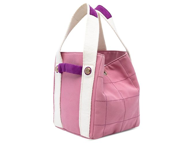 Chanel Pink Canvas Square Stitch Tote - Ansicht 2