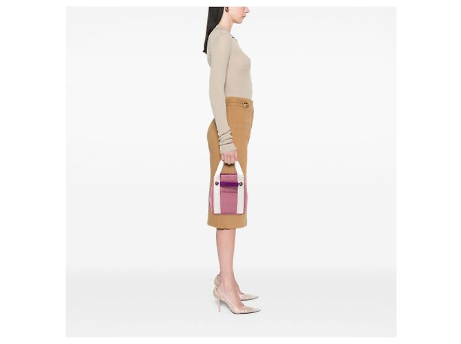 Chanel Pink Canvas Square Stitch Tote - Ansicht 7