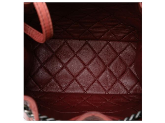 Chanel Red Medium Stitched Calfskin Urban Luxury Drawstring Backpack - view 4