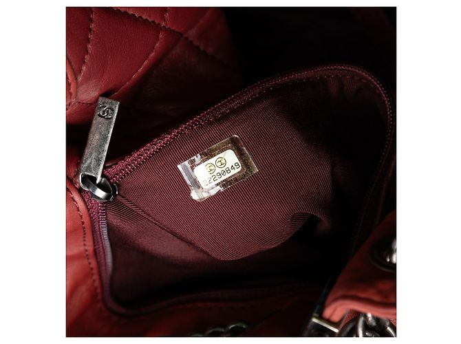 Chanel Red Medium Stitched Calfskin Urban Luxury Drawstring Backpack - view 5