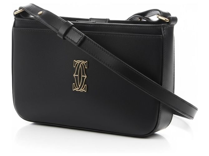 Cartier C de Cartier Borsa a spalla Nera in Pelle Nero - vista 2