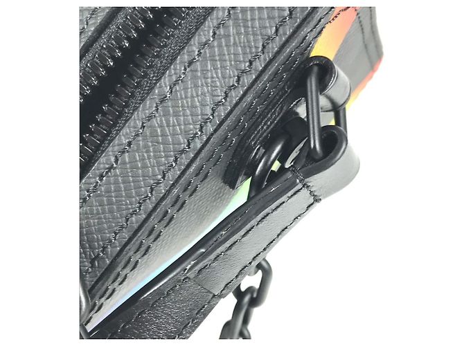 Pochette Messenger Danube Rainbow Taiga Louis Vuitton Nero Multicolore - vista 12