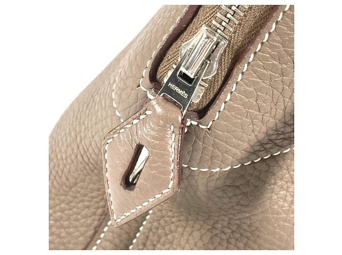 Borsa Hermès Bolide 31 in grigio Etoupe Marrone Taupe - vista 12