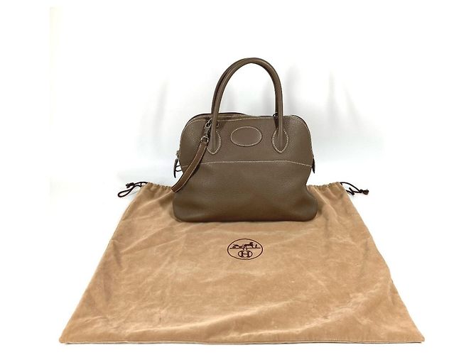 Borsa Hermès Bolide 31 in grigio Etoupe Marrone Taupe - vista 18