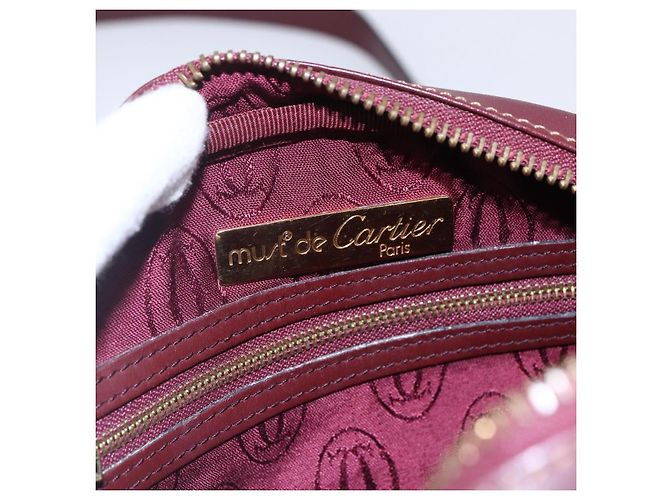 Borsa a Spalla Must de Cartier in Pelle Bordò - vista 6