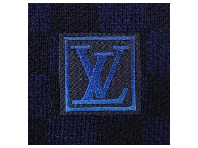 Sciarpa Petit Damier Louis Vuitton Nero Blu navy - vista 4