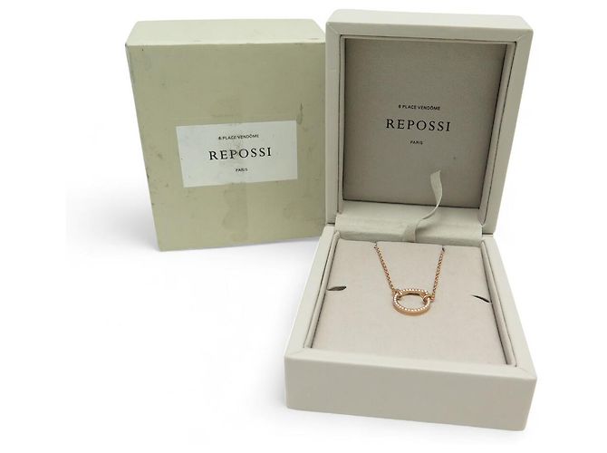 NUOVO COLLANA REPOSSI ANTIFER PENDENTE IN ORO ROSA 18K CON DIAMANTI D'oro - vista 11