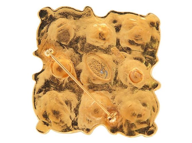 NEUE VINTAGE CHANEL GRIPOIX BROSCHE VICTOIRE DE CASTELLANE 1984 GOLD BROSCHE - Ansicht 2