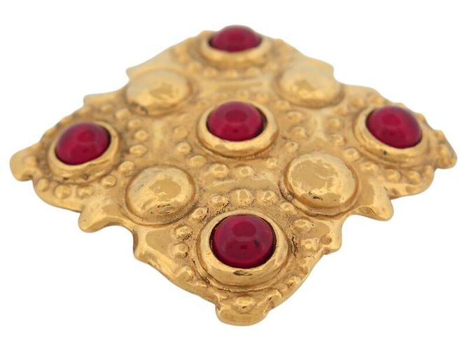 NEUE VINTAGE CHANEL GRIPOIX BROSCHE VICTOIRE DE CASTELLANE 1984 GOLD BROSCHE - Ansicht 4