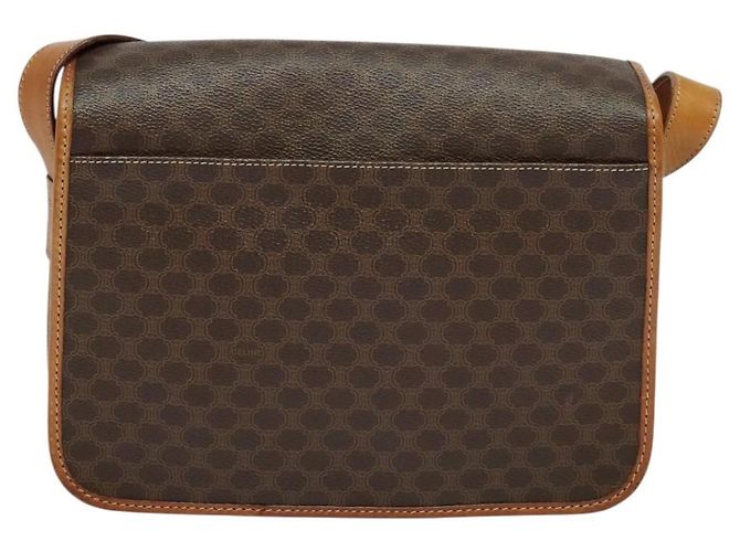Céline Borsa a Spalla Celine Macadam in Pelle PVC Marrone - vista 2