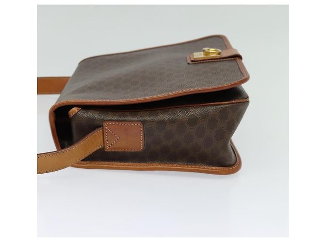 Céline Borsa a Spalla Celine Macadam in Pelle PVC Marrone - vista 3