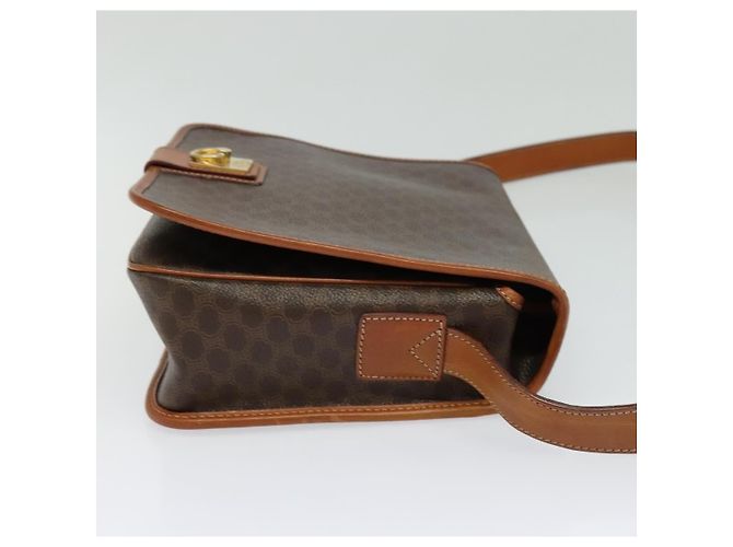 Céline Borsa a Spalla Celine Macadam in Pelle PVC Marrone - vista 4