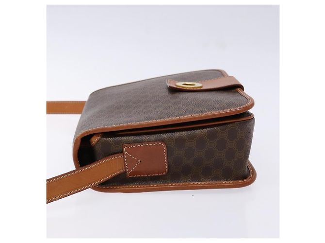 Céline Borsa a Spalla Celine Macadam in Pelle PVC Marrone - vista 4