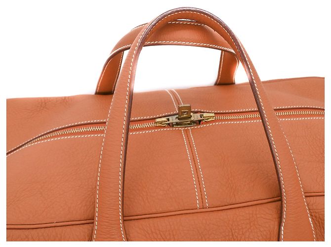 Hermès Borsa Boston/Viaggio Hermes Victoria 50 in pelle Taurillon Clemence Marrone - vista 6