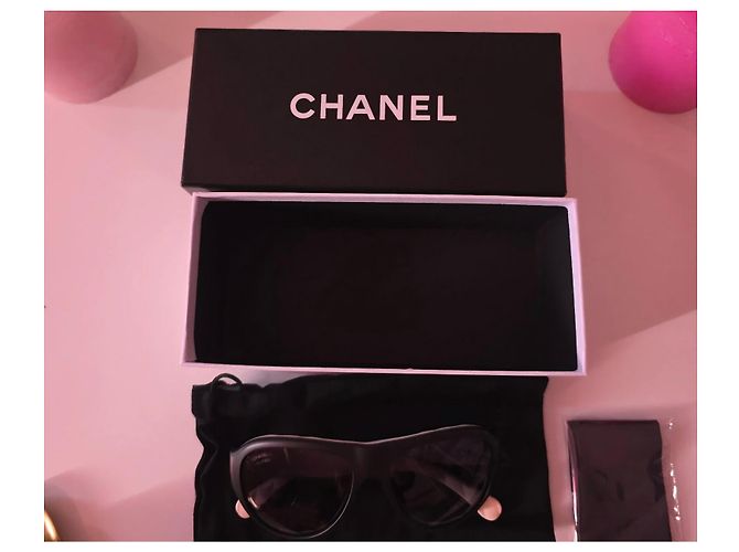 Occhiali da sole Chanel Aviator Neri Nero - vista 4