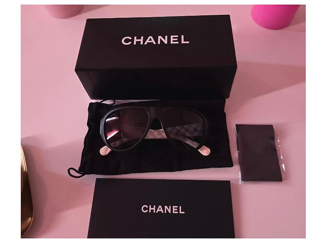 Occhiali da sole Chanel Aviator Neri Nero - vista 6
