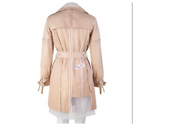 Christian Dior Trench de cuero beige - vista 2