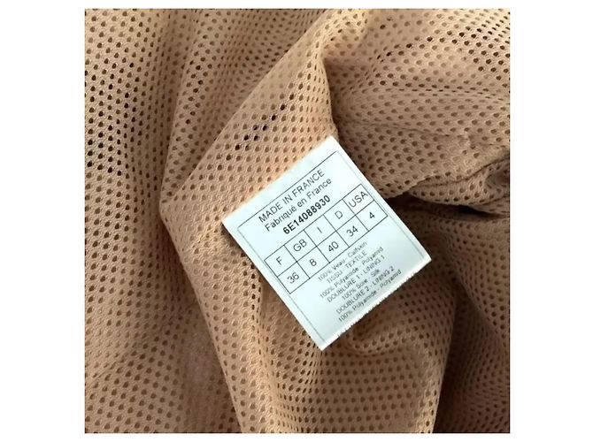 Christian Dior Trench de cuero beige - vista 6