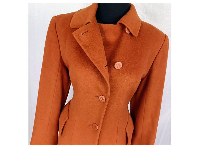 Hermès Cappotto Hermes vintage inizio anni '80 Marrone - vista 10