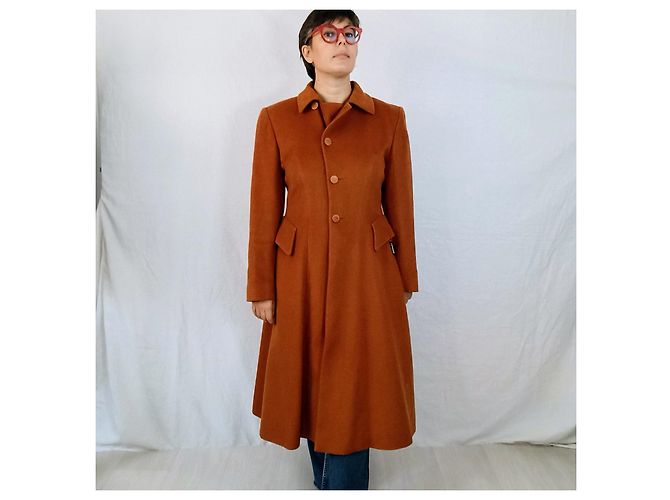 Hermès Cappotto Hermes vintage inizio anni '80 Marrone - vista 8