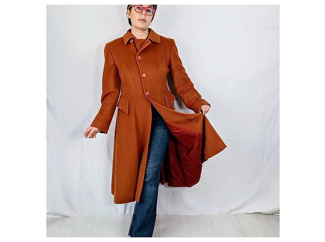 Hermès Cappotto Hermes vintage inizio anni '80 Marrone - vista 9