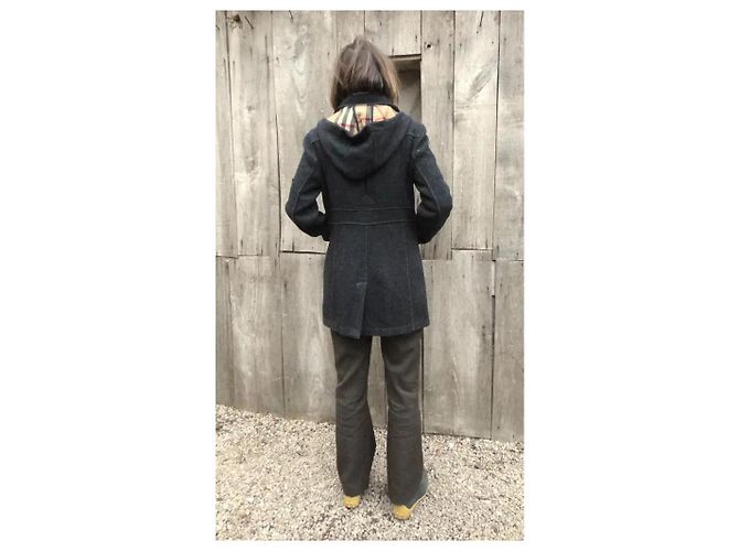 Abrigo Burberry London Duffle de lana gris oscuro Gris antracita - vista 3