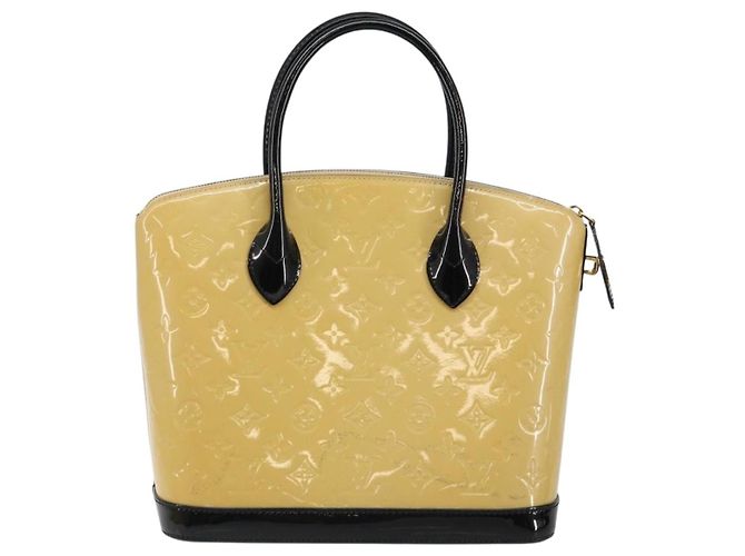 Borsa Lockit Louis Vuitton Monogram Vernis PM Beige - vista 2