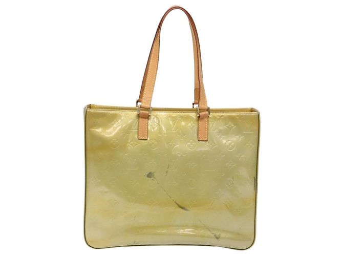 Louis Vuitton Columbus Handbag Monogram Vernis Beige - view 2