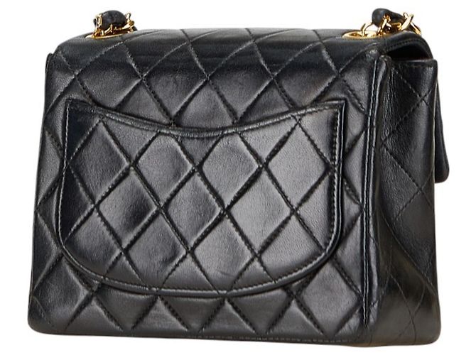 Borsa a Spalla Chanel Mini Matelassé Coco Mark con Catena Nero - Ansicht 2