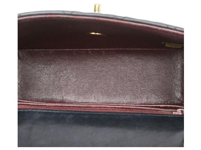 Borsa a Spalla Chanel Mini Matelassé Coco Mark con Catena Nero - Ansicht 9
