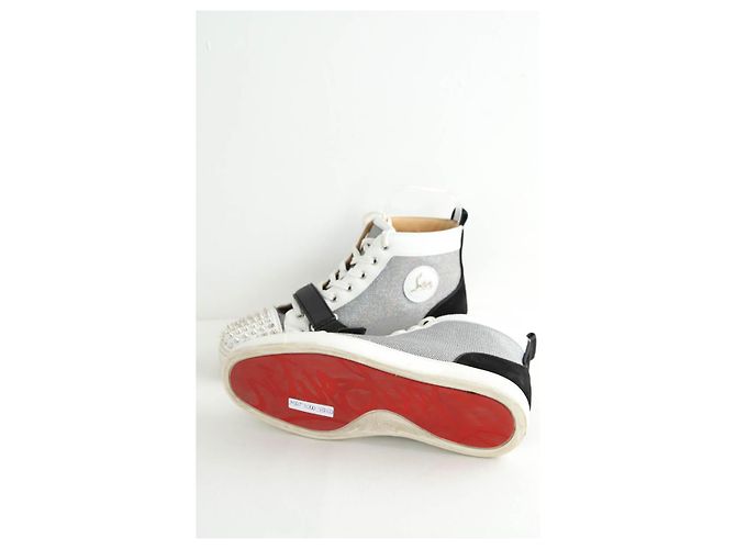 Christian Louboutin Sneakers argentate Argento - vista 5