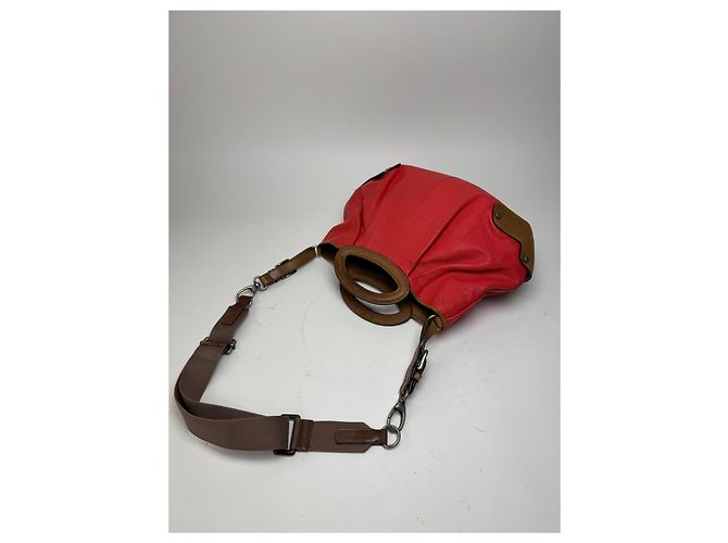 Vintage Marni 2Way Leder Tasche Rot Braun - Ansicht 10
