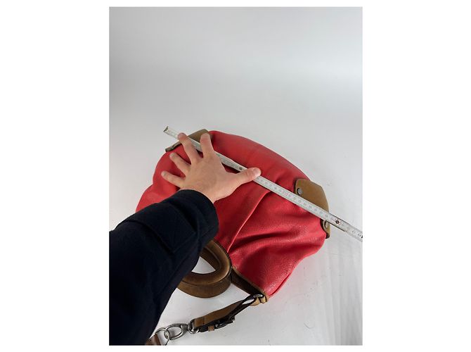 Vintage Marni 2Way Leder Tasche Rot Braun - Ansicht 11