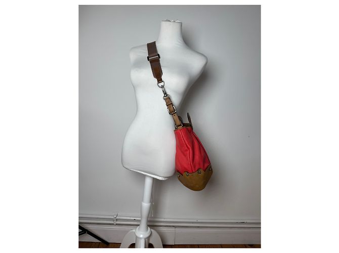 Vintage Marni 2Way Leder Tasche Rot Braun - Ansicht 15