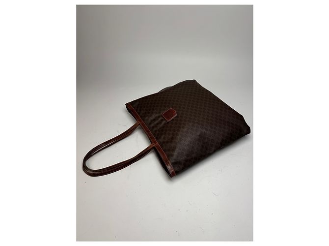 Big Bag Céline Vintage Celine Paris Leder Monogramm Tote Bag Braun - Ansicht 10