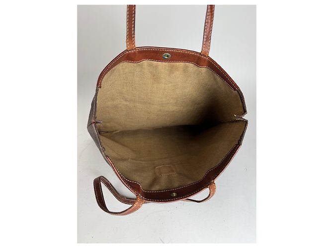 Big Bag Céline Vintage Celine Paris Leder Monogramm Tote Bag Braun - Ansicht 3