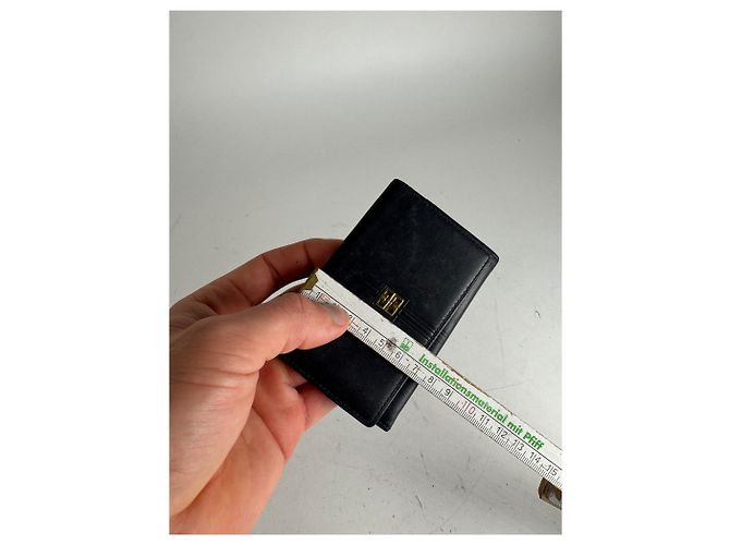 Vintage Givenchy Leather Card Holder Navy Navy blue - view 10
