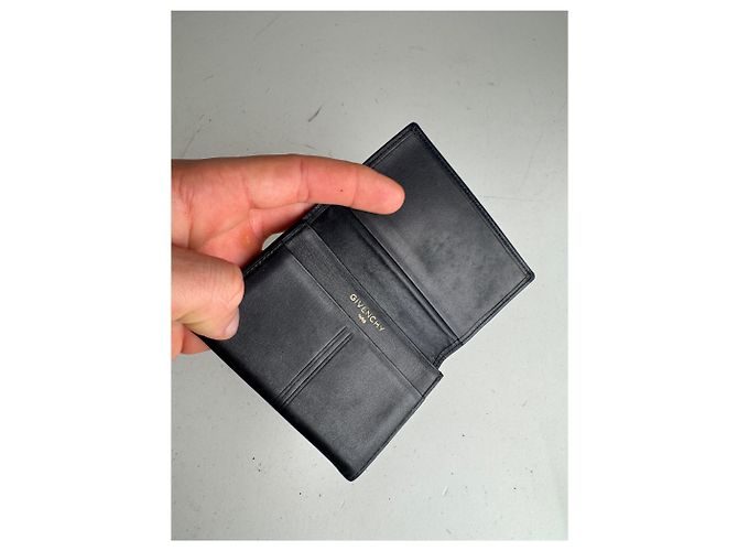 Vintage Givenchy Leather Card Holder Navy Navy blue - view 3