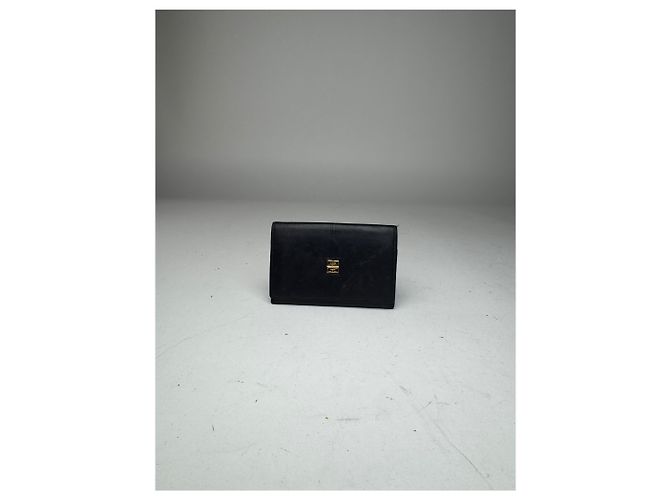 Vintage Givenchy Leather Card Holder Navy Navy blue - view 6