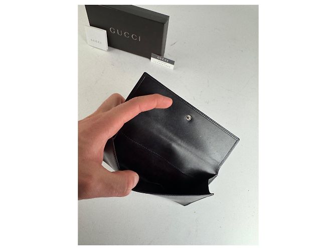 Vintage Gucci Leather Wallet Black - view 10