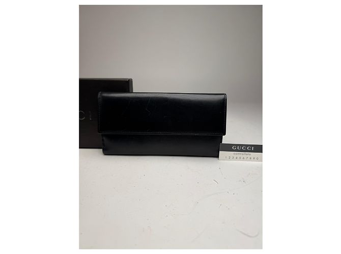 Vintage Gucci Leather Wallet Black - view 5