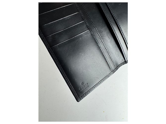 Vintage Gucci Leather Wallet Black - view 8