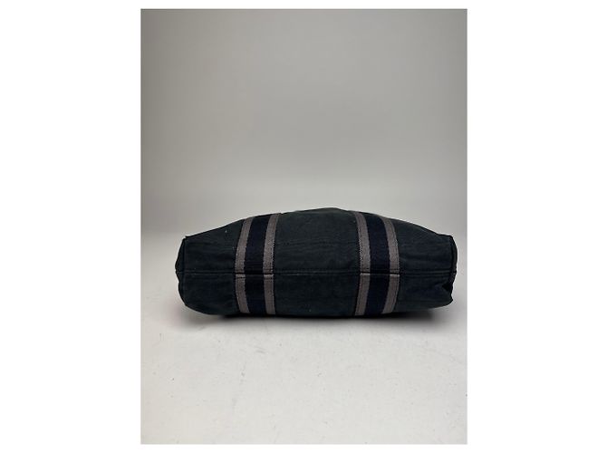 Vintage Hermès Canvas Tote Tasche schwarz - Ansicht 13
