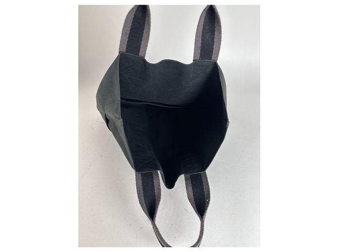 Vintage Hermès Canvas Tote Tasche schwarz - Ansicht 3