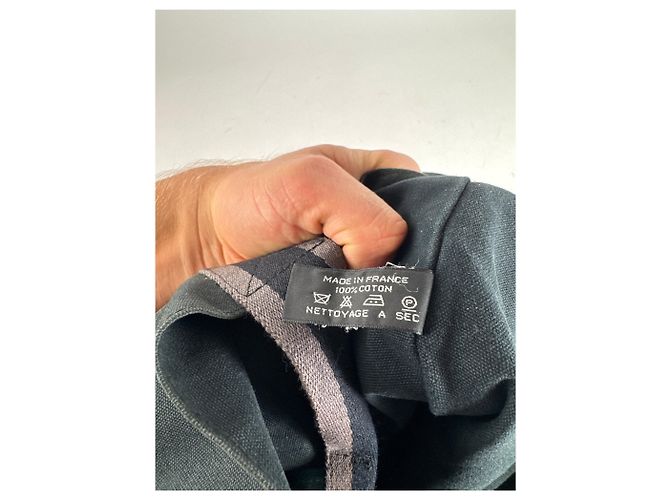Vintage Hermès Canvas Tote Tasche schwarz - Ansicht 5