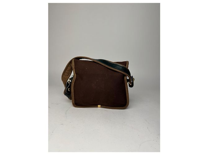 Vintage Loewe Madrid Canvas-Leder Tasche grün braun - Ansicht 2